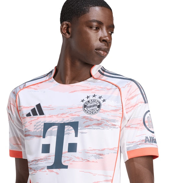 Bayern Munich adidas 2025/26 Away Replica Jersey - White/Red