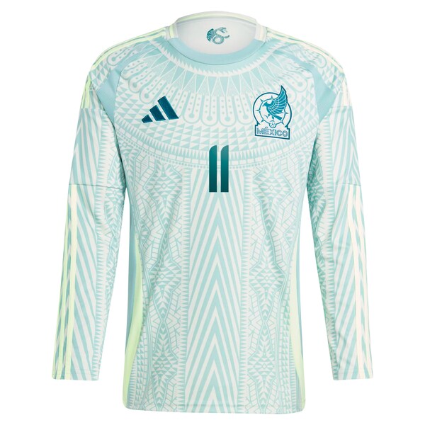 Santiago Giménez Mexico National Team adidas 2024 Away Replica Player Long Sleeve Jersey - Green