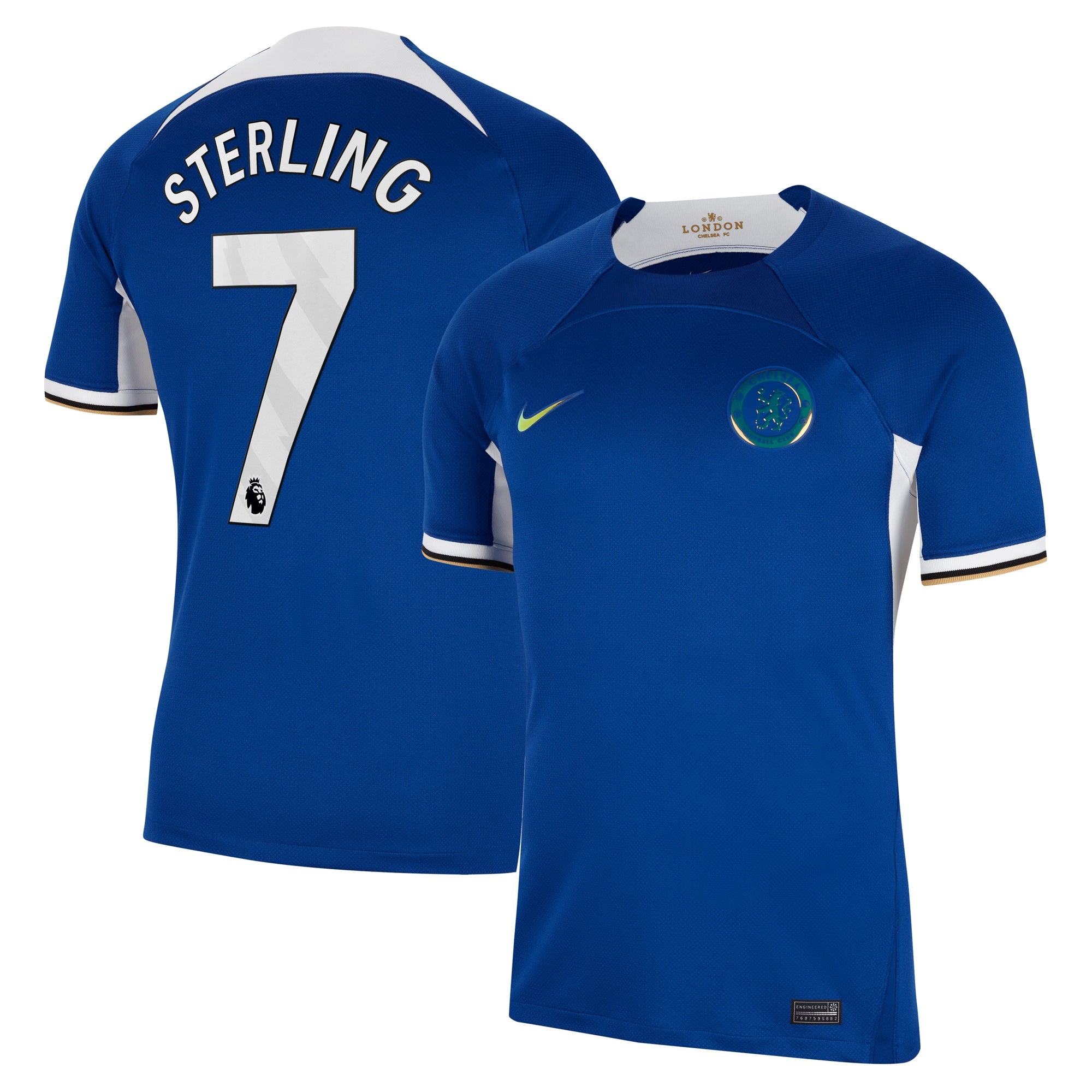 Raheem Sterling Chelsea Nike 2023/24 Away Stadium Replica Player Jersey - Navy/Blue/Mint