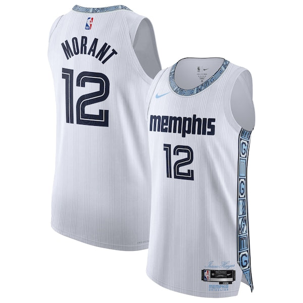 Ja Morant Memphis Grizzlies Nike Unisex 2025/26 Authentic Jersey - City Edition - White