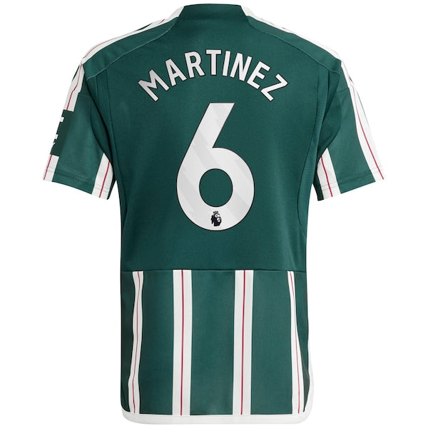Lisandro Martínez Manchester United adidas Youth 2023/24 Away Replica Player Jersey - Green/White