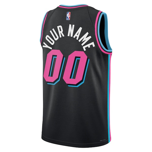 Miami Heat Nike Unisex 2025/26 City Edition Swingman Custom Jersey - Black
