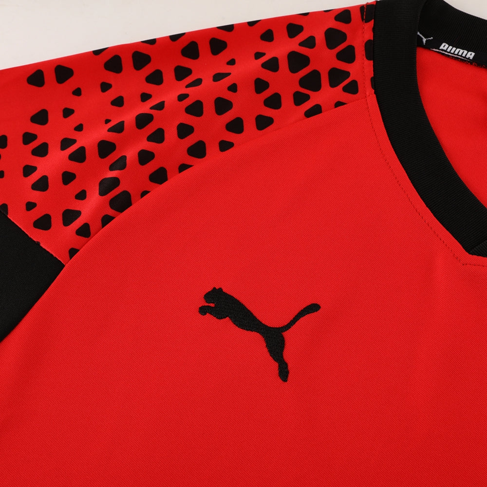 Puma Short Sleeve Training Jersey Set-PD02- Red/Black