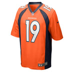 Marvin Mims Jr Denver Broncos Nike Team Game Jersey -  Orange