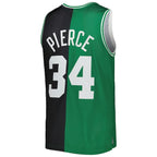 Paul Pierce Boston Celtics Hardwood Classics 2007/08 Split Swingman Jersey - Black/Kelly Green