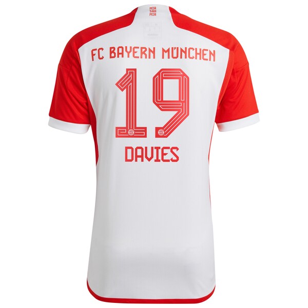 Alphonso Davies Bayern Munich adidas Youth 2023/24 Home Replica Jersey - White