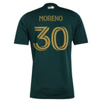 Santiago Moreno Portland Timbers adidas 2025 Forever Green & Gold Replica Player Jersey - Green