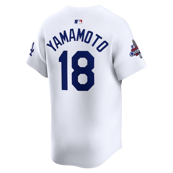 Yoshinobu Yamamoto Los Angeles Dodgers Nike 2024 World Series Champions Home Limited Player Jersey - White