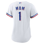 Texas Rangers Nike Women's #1 Mom Home Replica Jersey - White