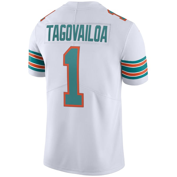 Tua Tagovailoa Miami Dolphins Nike 2nd Alternate Vapor Limited Jersey - White/Aqua