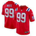 Keion White New England Patriots Nike Alternate Team Game Jersey - Red/Navy/White