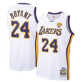 Men's Los Angeles Lakers Kobe Bryant White 2009-10 Hardwood Classics Authentic Jersey