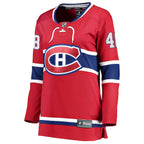 Lane Hutson Montreal Canadiens  Women's Home Breakaway Player Jersey - Red