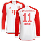 Kingsley Coman Bayern Munich adidas 2023/24 Home Replica Long Sleeve Jersey - White