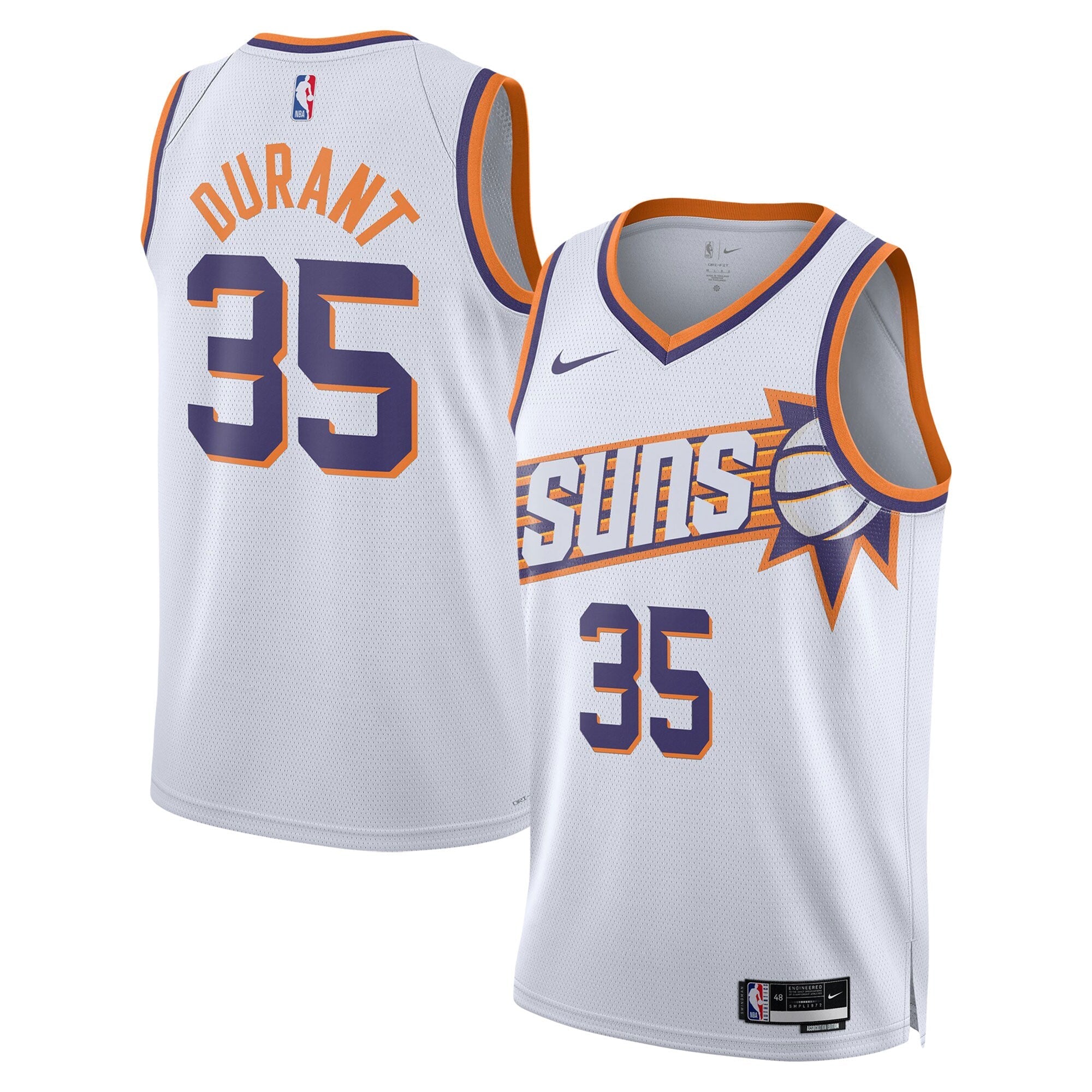 Kevin Durant Phoenix Suns Nike Unisex Swingman Jersey - Icon Edition - Purple/White
