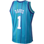 Baron Davis Charlotte Hornets 1999/00 Hardwood Classics Swingman Jersey - Teal