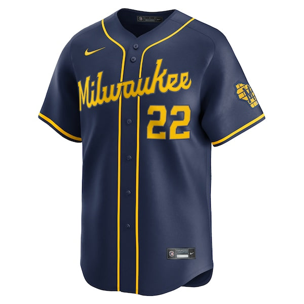 Christian Yelich Milwaukee Brewers Nike Alternate Limited Jersey - Navy