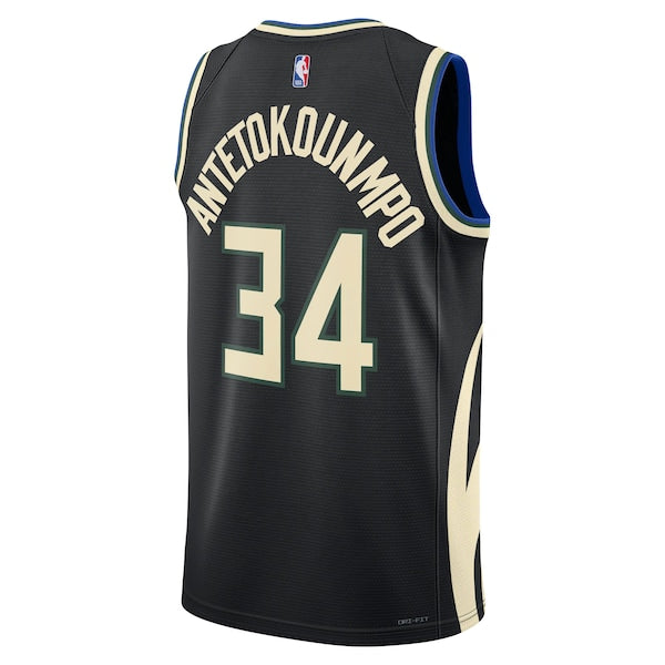 Giannis Antetokounmpo Milwaukee Bucks Jordan Brand Unisex Swingman Jersey - Statement Edition - Black