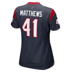 Jesse Matthews Houston Texans Nike Women's Team Game Jersey -  Navy