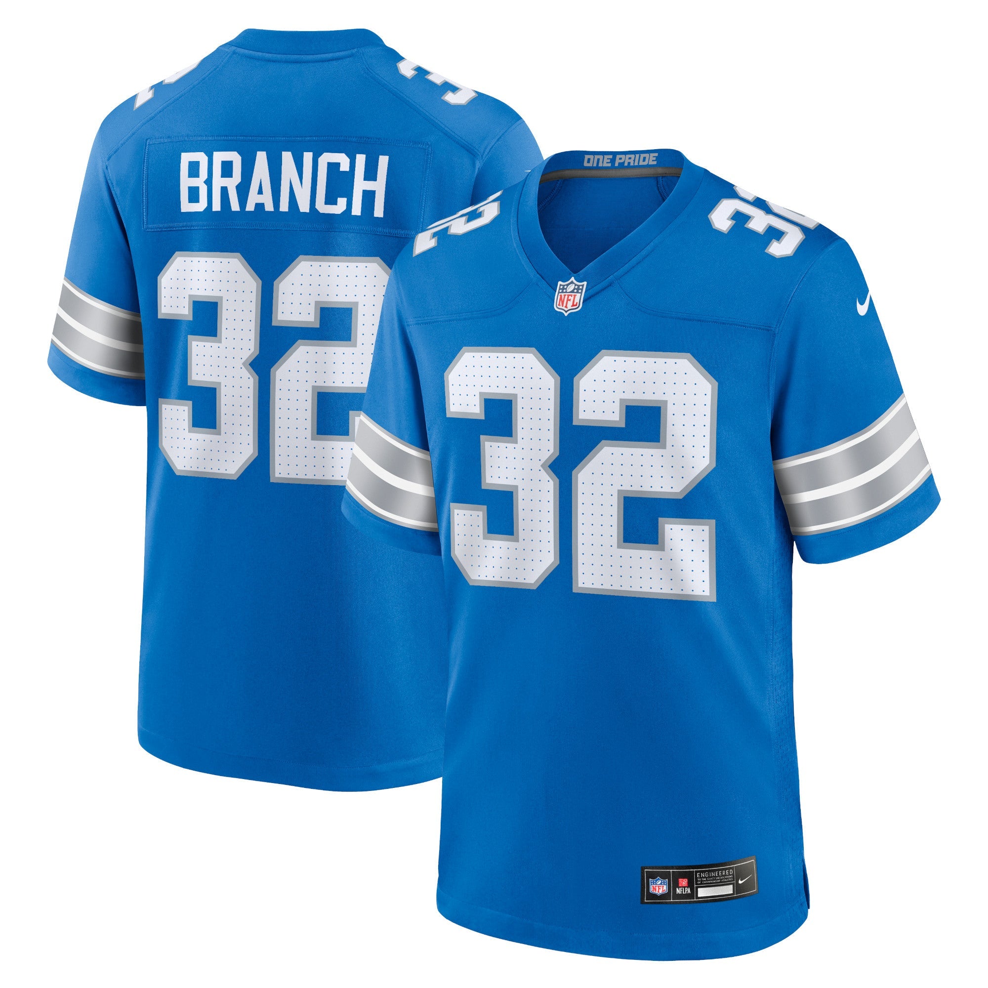 Brian Branch Detroit Lions Nike White Game Jersey -  White/Blue