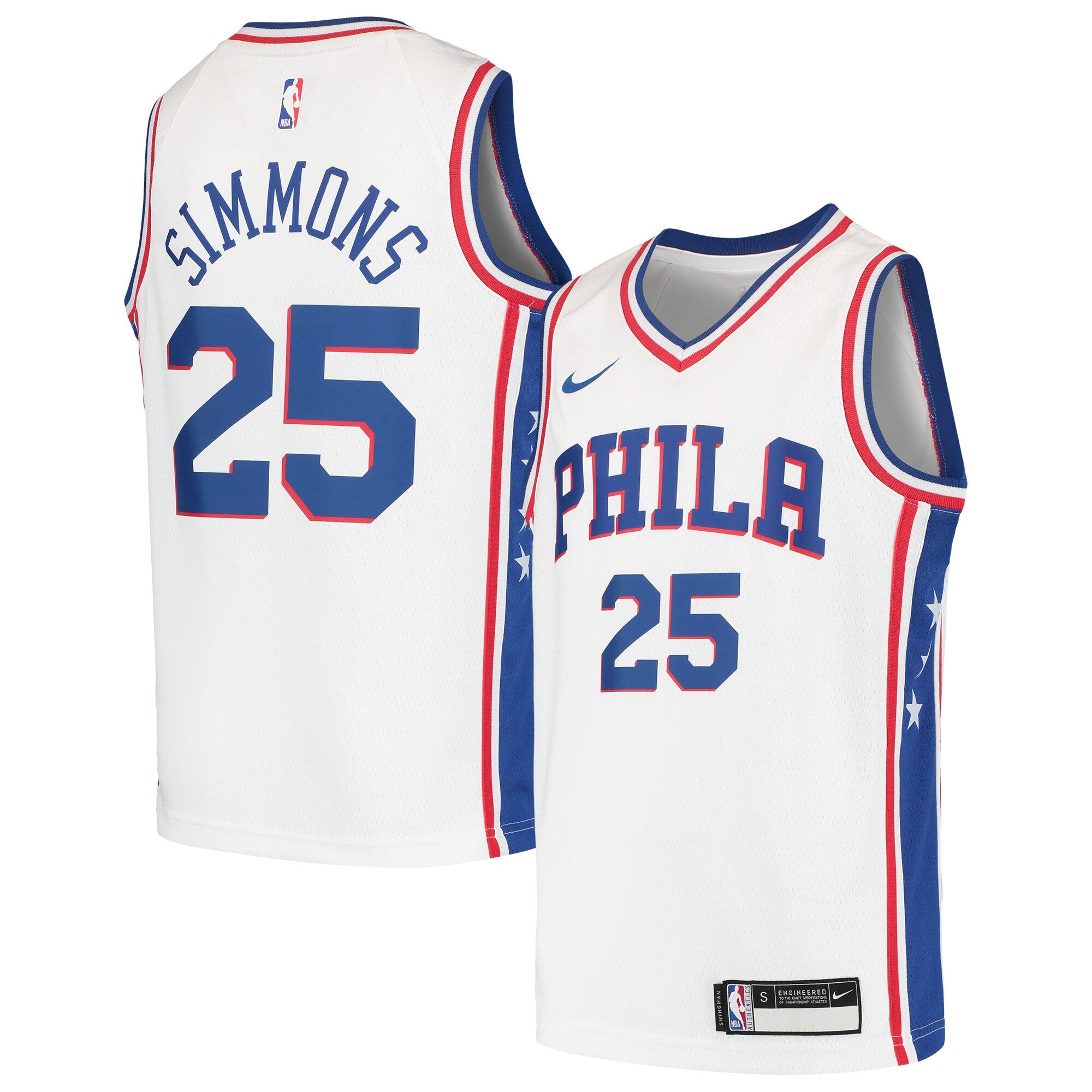 Ben Simmons Philadelphia 76ers Nike Youth Swingman Jersey Royal - Icon Edition/White