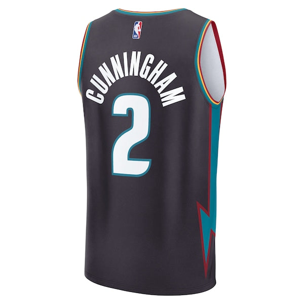 Cade Cunningham Detroit Pistons  2025/26 City Edition Fast Break Jersey - Charcoal
