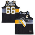 Mario Lemieux Pittsburgh Penguins  Unisex Maxxed Out Fashion Basketball Jersey - Black