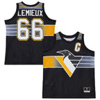 Mario Lemieux Pittsburgh Penguins  Unisex Maxxed Out Fashion Basketball Jersey - Black