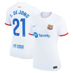 Frenkie de Jong Barcelona Nike Women's 2023/24 Away Replica Jersey - White