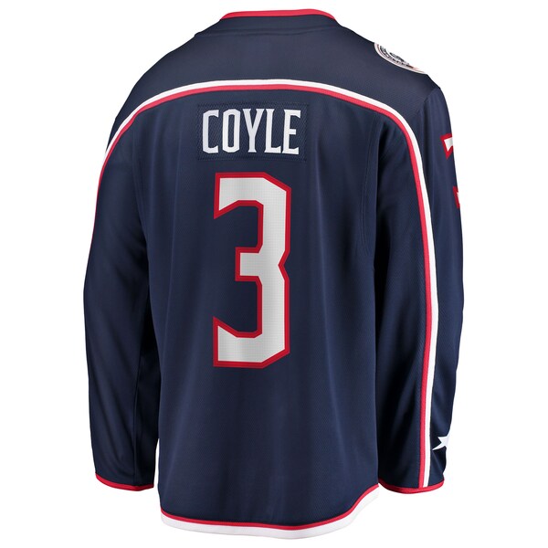 Charlie Coyle Columbus Blue Jackets  Home Breakaway Jersey - Navy