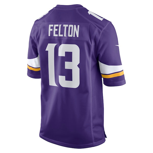 Tai Felton Minnesota Vikings Nike Team Game Jersey -  Purple