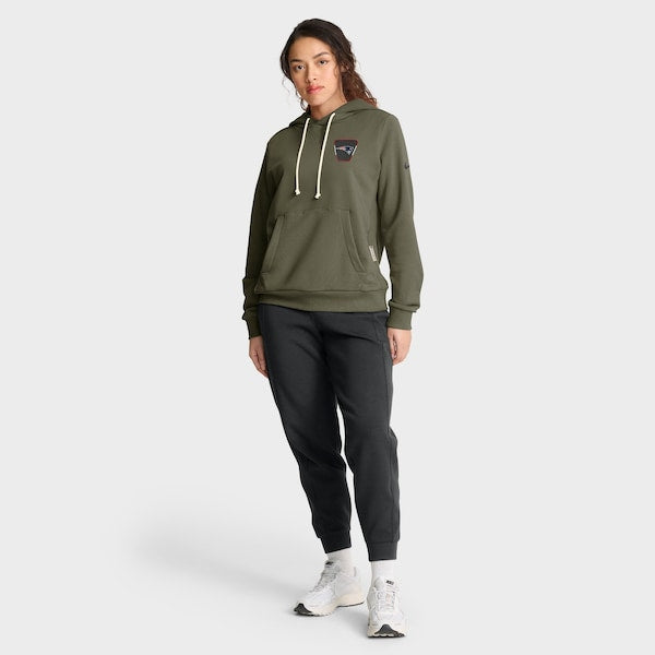 New England Patriots Nike Women's 2025 Salute to Service Sideline Standard Issue Dri-FIT Hoodie - Olive