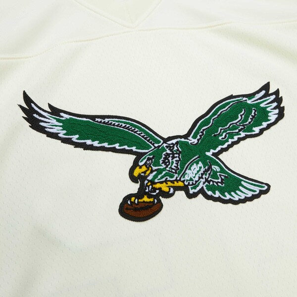 Randall Cunningham Philadelphia Eagles Chainstitch Legacy Jersey - Cream