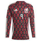 Raul Jimenez Mexico National Team adidas 2024 Home Replica Player Long Sleeve Jersey - Burgundy