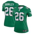 Saquon Barkley Philadelphia Eagles Nike Women's  Legend Player Performance Top -  Kelly Green