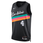 De'Aaron Fox San Antonio Spurs Nike Unisex 2025/26 Swingman Jersey - Black - City Edition