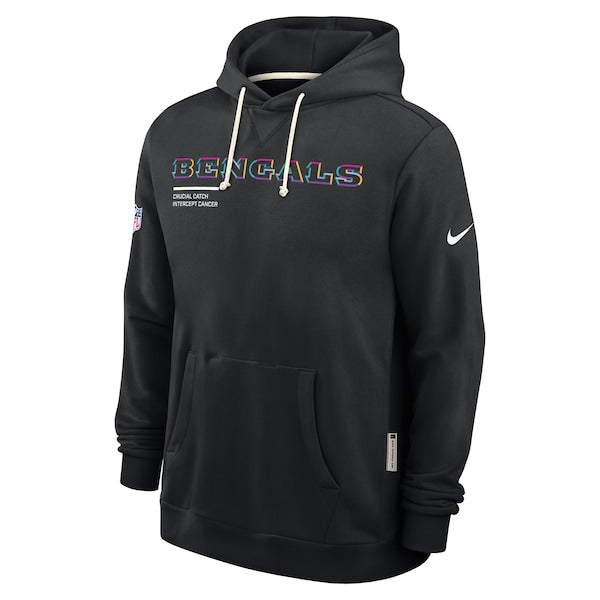 Cincinnati Bengals Nike 2025 NFL Crucial Catch Sideline Standard Issue Dri-FIT Hoodie - Black