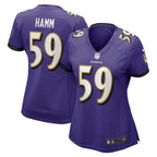 Malik Hamm Baltimore Ravens Nike Women's  Game Jersey -  Purple
