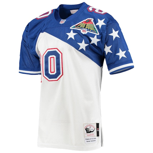 Barry Sanders NFC 1994 Pro Bowl Authentic Jersey - White/Blue