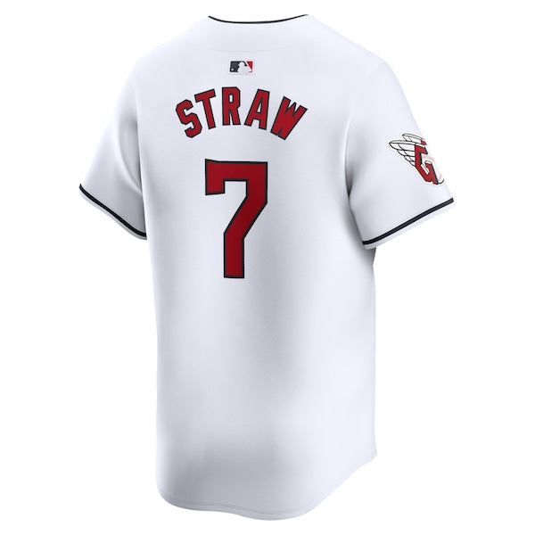 Myles Straw Cleveland Guardians Nike Home Limited Player Jersey - White