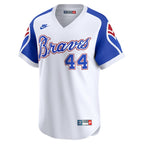 Hank Aaron Atlanta Braves Nike Throwback Cooperstown Limited Jersey - White