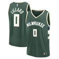 Damian Lillard Milwaukee Bucks  Youth Fast Break Replica Player Jersey - Icon Edition - Hunter Green