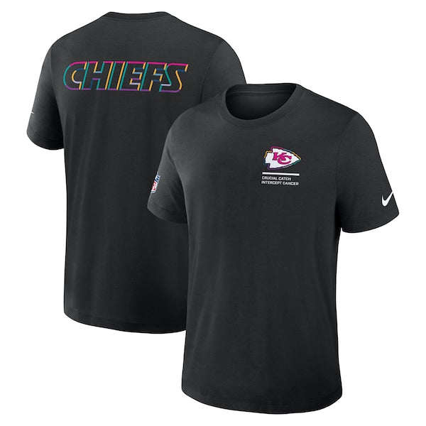 Kansas City Chiefs Nike Tall 2025 NFL Crucial Catch Tri-Blend Dri-FIT T-Shirt - Black