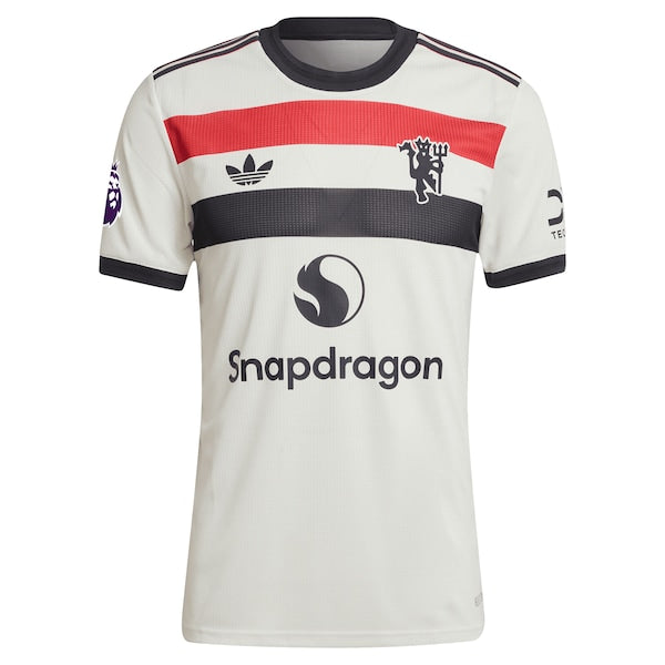 Manchester United adidas Originals  2024/25 Third Custom Authentic Jersey - Cream/Red/Navy