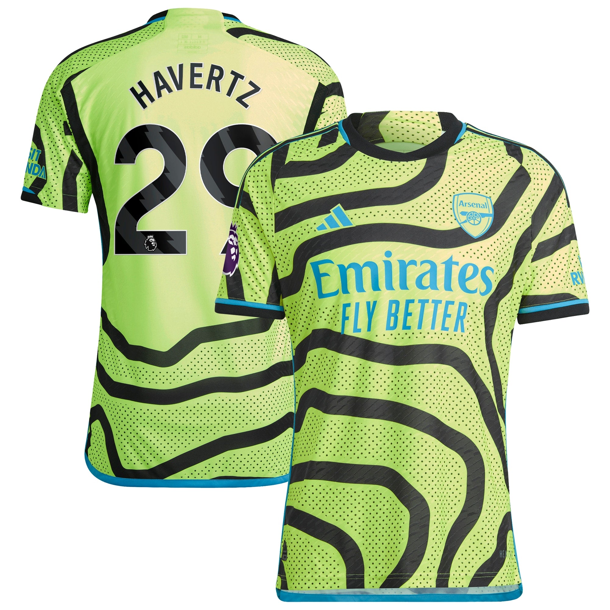 Kai Havertz Arsenal adidas 2023/24 Home Authentic Player Jersey - Red/Yellow