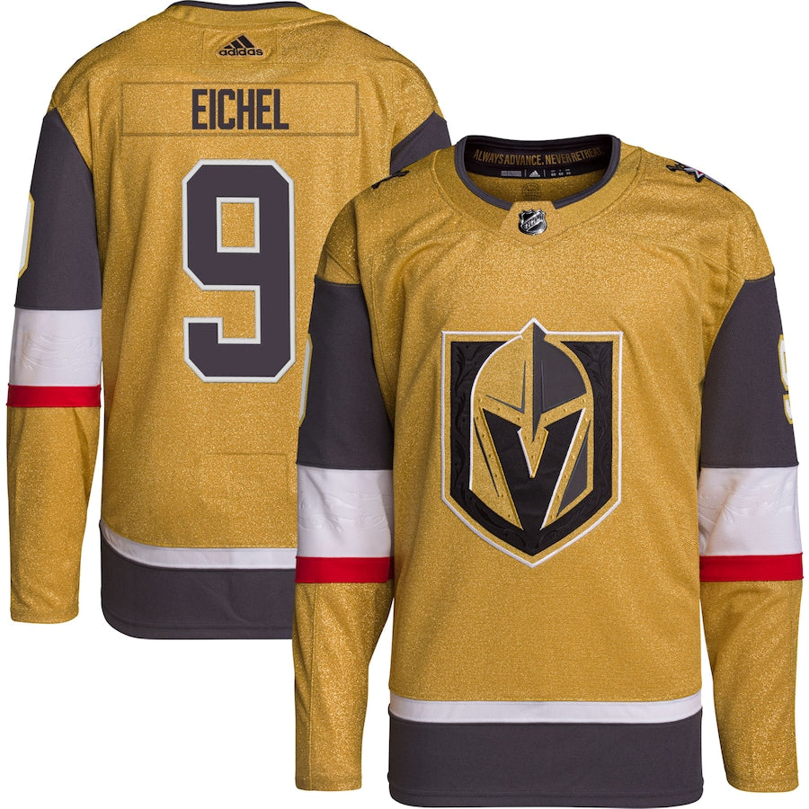 Jack Eichel Vegas Golden Knights adidas Alternate Authentic Pro Primegreen Player - Jersey - Gold