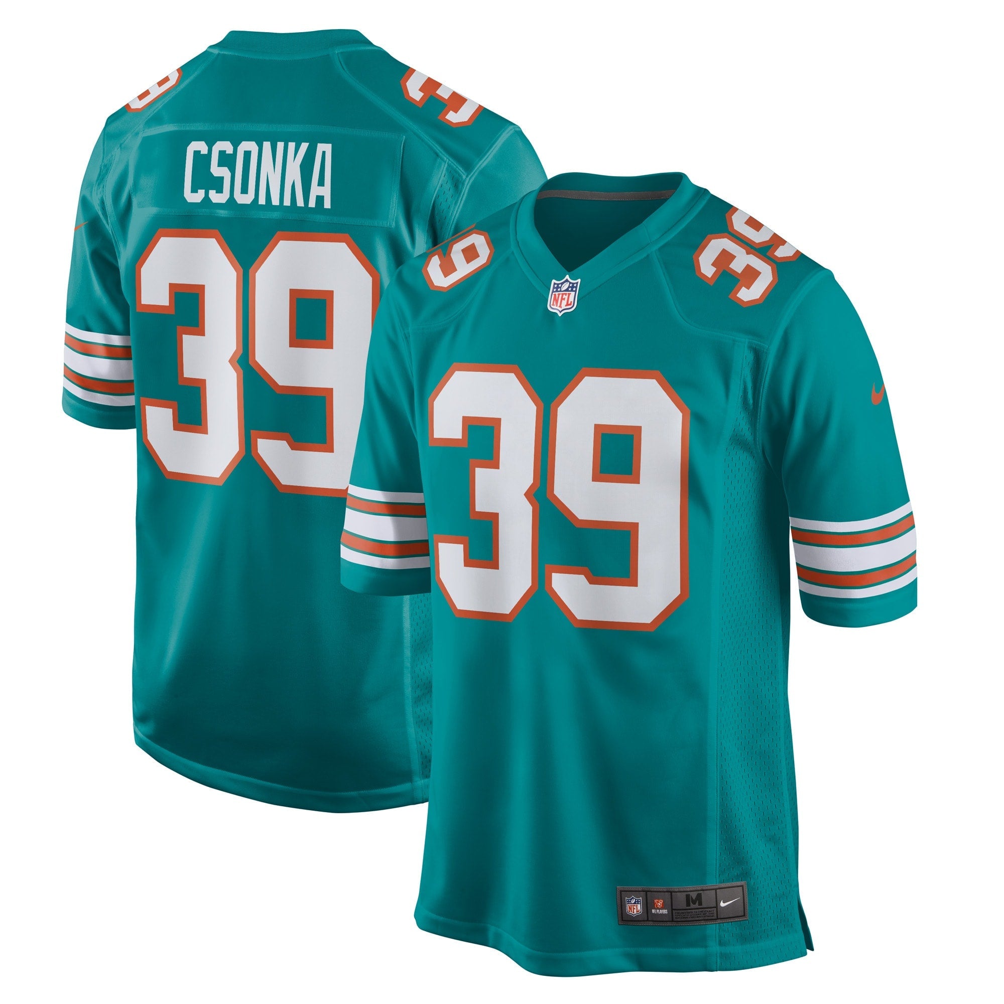 Larry Csonka Miami Dolphins Nike Retired Player Jersey - White/Aqua