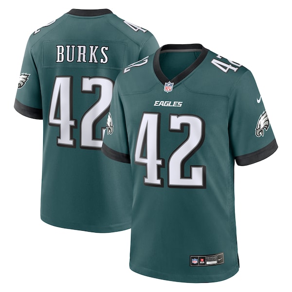 Oren Burks Philadelphia Eagles Nike  Game Jersey - Midnight Green