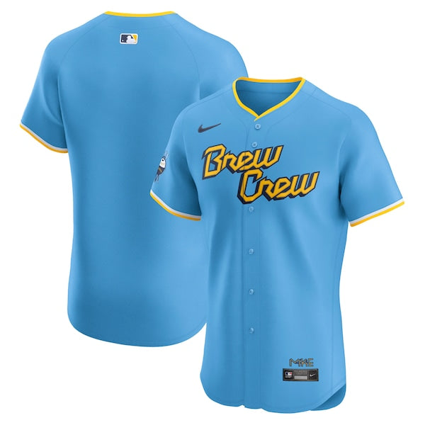 Milwaukee Brewers Nike City Connect  Elite Jersey - Powder Blue