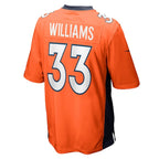 Javonte Williams Denver Broncos Nike Player Game Jersey - Orange/Navy
